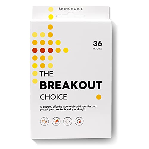 The Breakout Choice by SKINCHOICE - 36 Invisible Hydrocolloid Pimple Patch, Vegan and Cruelty-Free Blemish Dots for Acne Spot Patches