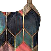 Load image into Gallery viewer, AMhomely Women Dresses Clearance Ladies Fashion O-Neck Sexy Sleeveless Cute Cartoon Print Hem Loose Beach Dress UK Size Purple
