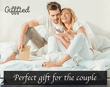 Load image into Gallery viewer, Gifffted Mr and Mrs Mugs, Unique Wedding Gift for The Couple, Gifts for Engagement, His Hers Anniversary, Bride Groom, Women, Presents for Couples on Valentines|Christmas, Black/White Coffee Set
