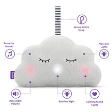 Load image into Gallery viewer, SnüzCloud Baby Sleep Aid with 4 Soothing Sounds and 2 Gentle Light Options – Soft Plush Feel – Portable &amp; Stylish
