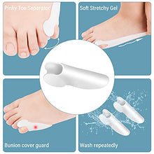 Load image into Gallery viewer, Pinky Toe Gel Bunion Protector DYKOOK 6 Piece Tailors Bunion Corrector Little Toe Separators Soft Gel Bunion Pads Toe Spacers for Bunionette Pain Relief and Corn, Callus, Blisters Protect
