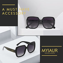 Load image into Gallery viewer, Myiaur Fashion Sunglasses  for round faces for Women Oversized Square Sun Glasses Polarized UV400 Protection Trendy Shades

