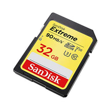 Load image into Gallery viewer, SanDisk Extreme  SDSDXVE-032G-GNCIN 32 GB SDHC Class 10 U3 V30 Memory Card , yellow
