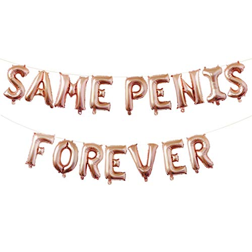 NUOBESTY 1 Set Balloon Aluminum Film “Same Penis Forever ”Party Favors Balloons Kit for Birthday Banquet Graduation Bachelor Party Pack- Bachelor Party Decorations, Ideas, Supplies, Gifts, Jokes
