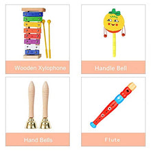 Load image into Gallery viewer, HapeeFun 26pcs Toddler Musical Instruments Set Percussion Instrument Toys Toddler Musical Toys Set Rhythm Band Set Birthday Gift for Toddlers Kids Preschool Children with Storage Bag
