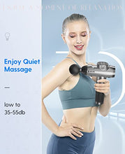 Load image into Gallery viewer, AERLANG Massage Gun, Deep Tissue Muscle Massager for Athletes, 8H Rechargeable Percussion Massager, 30Db Super Quiet Hand-Held Massager with Carrying Case, 24V High-Intensity Vibration
