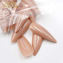 Load image into Gallery viewer, ALLKEM Nude Sculpted Extra Long Stiletto Press on Nails Long Ballerina False Nail - Tips 20 pcs Full Cover Acrylic fake Nails 10 Sizes
