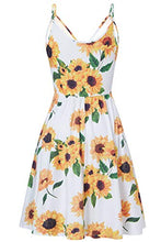 Load image into Gallery viewer, Womens Lady Sleeveless Midi Dress Sleeveless Bohemia Casual Floral Flared Backless A Line Beach Sundress for Holiday Beach Party L
