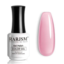 Load image into Gallery viewer, RARJSM Sheer Pink Gel Polish,Transparent Nude Pink Gel Nail Polish,15ML Natural Nail Polish Color UV LED Cured Gel French Manicure Spring Summer Nail Art
