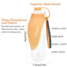 Load image into Gallery viewer, Petsoigné Portable Dog Water Bottle in Silicone Pet Water Bottles Foldable for Travel Walking Hiking (Orange)
