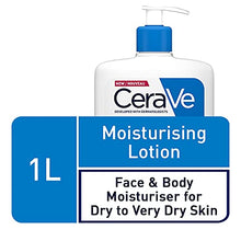 Load image into Gallery viewer, CeraVe Moisturising Lotion | 1L| Daily Face &amp; Body Moisturiser for Dry to Very Dry Skin, (Pack of 1)
