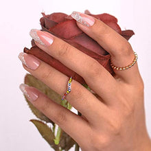 Load image into Gallery viewer, Sethexy Glossy Ballerina False Nail Meidum Glitter Bling Coffin Pink Fake Nails 24Pcs French Acrylic Art Press on Nail Tips for Women and Girls
