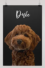 Load image into Gallery viewer, Custom Pet Portrait Print, Dog Lover Gifts, Custom Dog Portrait, Unique Gift, Pet Portrait from Photo, Personalised Cat Owner Portrait, Unique Present, Pet Memorial, Wedding Gift Idea Women or Men
