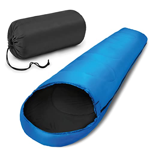 Home Treats Premium Mummy Sleeping Bag for Kids and Adults- Waterproof Light Weight Sleeping Bag. For Camping Festivals Backpacking and Outdoors.