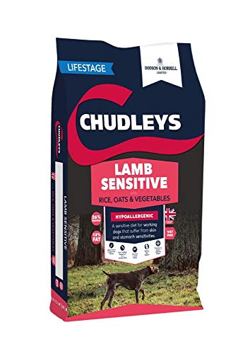 Chudleys Lamb Sensitive Hypoallergenic Dog Food with Vegetables, Oats and Rice, 15 kg