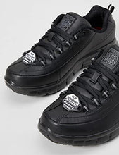 Load image into Gallery viewer, Skechers Women's Sure Track - Trickel Work Shoes, Black Black Leather Blk, 6 UK
