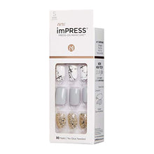 Load image into Gallery viewer, KISS imPRESS Press-On Manicure, Nail Kit, PureFit Technology, Short Press-On Nails, Square, Knock Out, Includes Prep Pad, Mini File, Cuticle Stick, and 30 Pre-Glued Fake Nails

