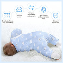Load image into Gallery viewer, Lictin Baby Sleeping Bag 2.0TOG - Baby Sleep Sack Split Leg with Removable Sleeves Blue Sky and White Clouds Pattern for Infant Toddler from 75 to 95 cm 2.0 Tog Organic (Light Blue)
