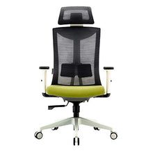 Load image into Gallery viewer, Amazon Brand - Umi Ergonomic Office Chair, Mesh Computer Chair with Adjustable Headrest, Lumbar Support, PU Armrests and Padded Seat Cushion, 360° Swivel Executive Chair for Home, Task, Office(Green)
