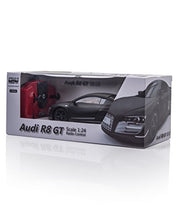 Load image into Gallery viewer, CMJ Cars AUDI R8 GT, Official Licensed Remote Control Car with Working Lights, Radio Controlled RC 1:24 Scale, 2.4Ghz Matt (MATT BLACK) Great Toy for Boys and Girls
