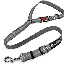 Load image into Gallery viewer, Headrest Dog Car Seat Belt Adjustable with Elastic Bungee Buffer Durable Headrest Pet Seat Belt Dog Car Safety Harness Restraint (Grey)
