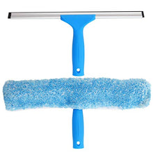 Load image into Gallery viewer, MR.SIGA Professional Window Cleaning Combo - Squeegee &amp; Microfiber Window Scrubber, 14&quot;
