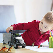 Load image into Gallery viewer, Dinosaur Toys Truck Transport Carrier Truck Toys with Dinosaur Toys Animals Toys 12 Pcs Double Inside Storage Set Birthday Easter Gift for Kids Boys Girls 3 Years Old
