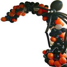 Load image into Gallery viewer, Conleke Halloween Balloon Garland Arch kit 175 Pieces with Halloween Spider Web Black Orange Gray Balloons Spider Balloons for Halloween Day Party Decorations
