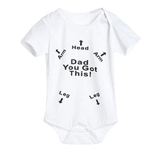 Load image into Gallery viewer, squarex Baby Boys Girls Letter Print Romper Jumpsuit Outfits Clothes (0-6Months, White A)
