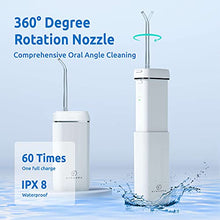 Load image into Gallery viewer, Water Flosser [Mini Cordless Portable] Oral Irrigator Water Teeth Cleaner Pick, Telescopic Water Tank, 3 Modes &amp; IPX7 Waterproof, Home &amp; Travel Water Flossers for Teeth, Braces Bridges Care.
