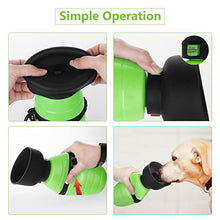 Load image into Gallery viewer, pecute Dog Water Bottle 500ml, Portable Puppy Drinking Bottles Leak Proof Pet Travel Bottle, Lightweight Water Dispenser Bowl for Outdoor Walks Trips Hikes Travels(Green)
