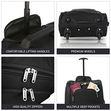 Load image into Gallery viewer, 5 Cities Cabin Approved Trolley Bag, Black, 21-Inch / 55cm
