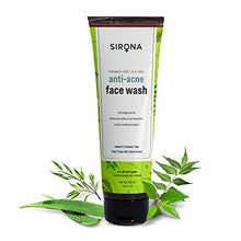 Load image into Gallery viewer, Sirona Anti Acne Face Wash for Men &amp; Women – 4.2 Fl Oz with Neem, Green Tea, Tea Tree Oil &amp; Aloe Vera | for Unclogs pores, Reduces sebum production &amp; Calms inflammation
