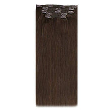 Load image into Gallery viewer, Dark Brown Hair Extensions Moresoo Human Hair Clip in Extensions 10 Inch Real Hair Extensions Natural Hair 70g/5pcs
