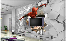 Load image into Gallery viewer, Custom 3D Photo Wallpaper Batman Iron Man Wallpaper Spiderman Mural Mural Boy Bedroom Living Room TV Background Wall Room Decoration
