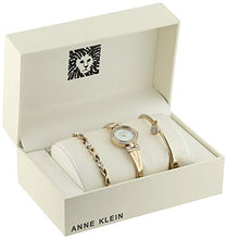 Load image into Gallery viewer, Anne Klein Women&#39;s AK/1868GBST Premium Crystal-Accented Gold-Tone Bangle Watch and Bracelet Set
