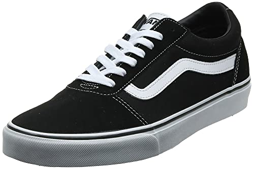 Vans Women's Wm Ward Sneaker, Black Suede Canvas Black White Iju, 6 UK