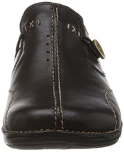 Load image into Gallery viewer, Clarks Women's Slip-On Flats Shoes Un Loop Black Leather, 7 UK
