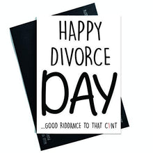 Load image into Gallery viewer, Divorce Cards Divorced Card Happy Divorce Day Funny Cards Novelty C Cards Swearing Card Best Friend Card Just Divorced, Divorce Day PC278
