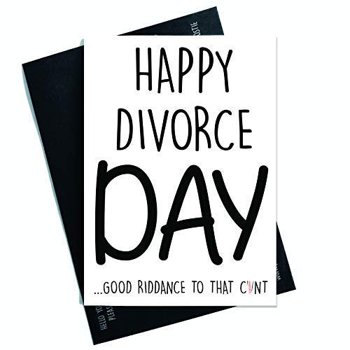 Divorce Cards Divorced Card Happy Divorce Day Funny Cards Novelty C Cards Swearing Card Best Friend Card Just Divorced, Divorce Day PC278