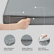Load image into Gallery viewer, Lesure Waterproof Dog Bed Large - Outdoor Dog Crate Mattress with Removable Oxford Washable Fabric Cover, Orthopedic Pillow for Travel Outside, Grey, 91x69x7.6cm
