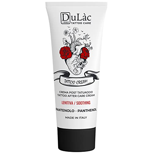 TATTOO AFTERCARE CREAM Dulàc - Made In Italy with Panthenol (5%) and Natural Active Ingredients, without Silicones and Parabens, Promotes Skin Regeneration, Protects and Moisturises the Skin