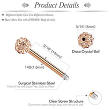 Load image into Gallery viewer, AceFun 8 Paar Chirurgenstahl Brustwarzenpiercing Zungenpiercing Set 1.6mm Barbell Silber und Rosegold 14mm
