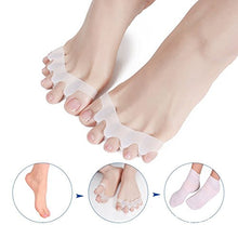 Load image into Gallery viewer, 2 Pair Gel Toe Separator, Gel Toe Stretchers for Overlapping Toes, Easy Wear in Shoes, Quickly Alleviating Pain After Yoga and Sports Activities, Can be used in Nail Art Salon Pedicure Manicure Tool

