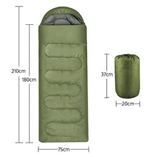 Load image into Gallery viewer, Yaheetech Sleeping Bags for Adults Rectangular, Lightweight 3 Season Sleeping Bags, Envelope Warm Single Sleeping Bag with Carry Bag, Green
