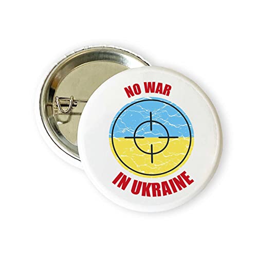 stika.co No War in Ukraine Badge, Pin Button Badge, United against war, 38mm, Button Chest Pin Badge (1)