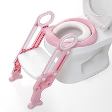 Load image into Gallery viewer, GRANDMA SHARK Kids Toilet Potty Training Chair, Anti-Slip Potty Training Toilet Chair with Foldable for Kids Toddler Unisex (Pink)
