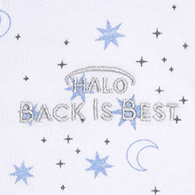 Load image into Gallery viewer, HALO Sleep Sleepsack Swaddle, 1.5 TOG 100% Cotton Swaddle, Newborn Baby Swaddle Blanket, Unisex for Boys and Girls, 0-3 Months, Midnight Moons Blue
