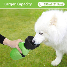 Load image into Gallery viewer, pecute Dog Water Bottle 500ml, Portable Puppy Drinking Bottles Leak Proof Pet Travel Bottle, Lightweight Water Dispenser Bowl for Outdoor Walks Trips Hikes Travels(Green)
