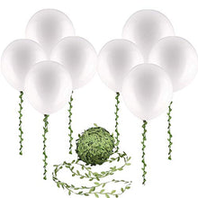 Load image into Gallery viewer, Lenxnmy 8PCS 36-inch Giant White Latex Balloons with 100 Ft Long Artificial leaf vine Oval balloon for /Party/ Baby Shower/Photo Shoot/Festivals /Wedding/Birthday/Graduation/Carnival Decorations

